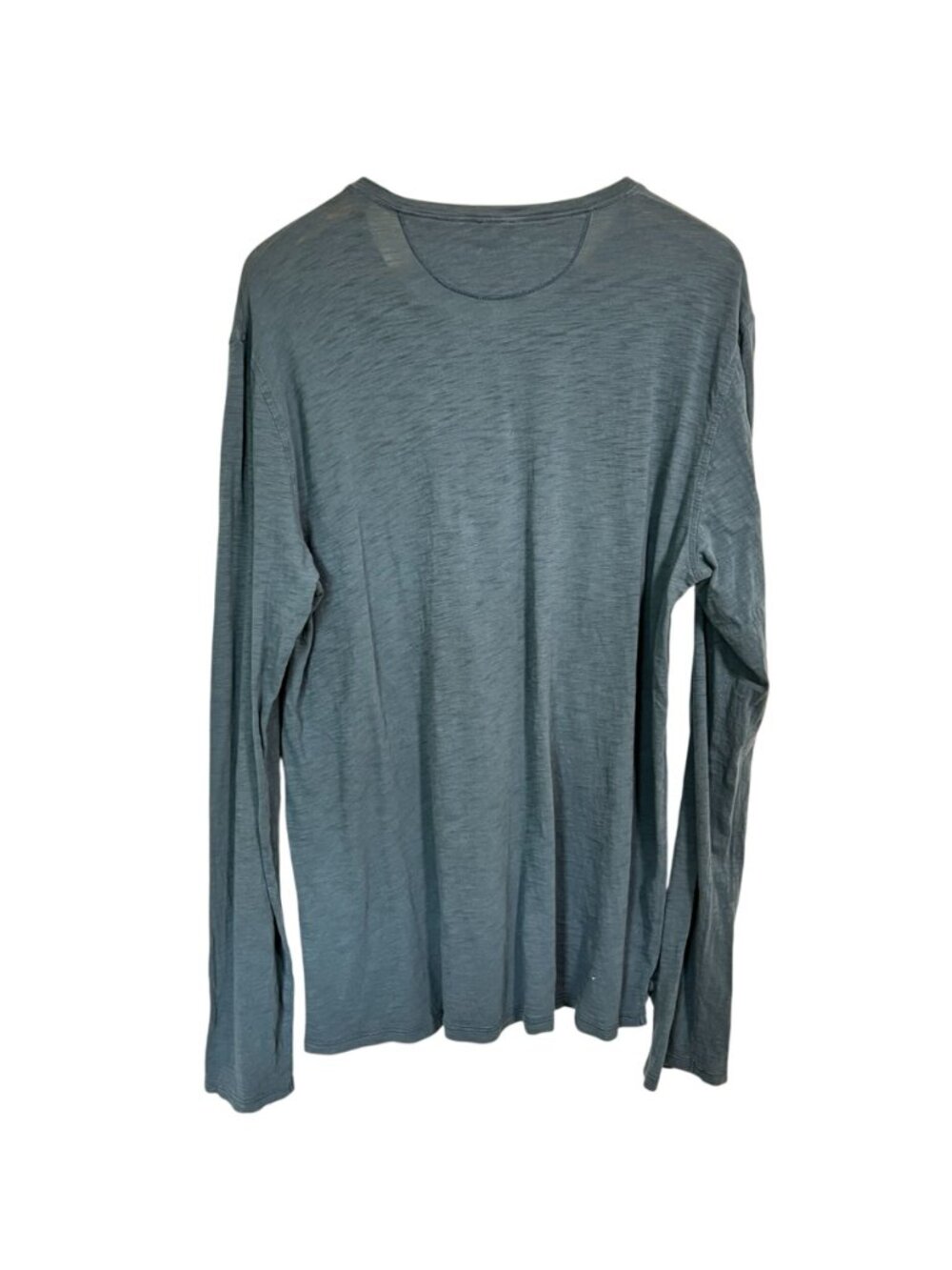 Vince Shirt Mens L Forest Green Long Sleeve Henley 100% Cotton Slub Knit Preppy - Picture 2 of 15